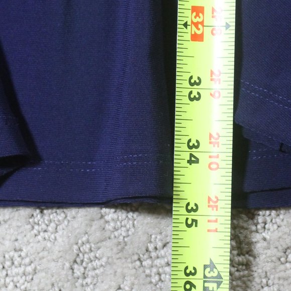 Nina Leonard Size S Navy Blue Knit Swing Zipper Front Dress - Picture 6 of 7